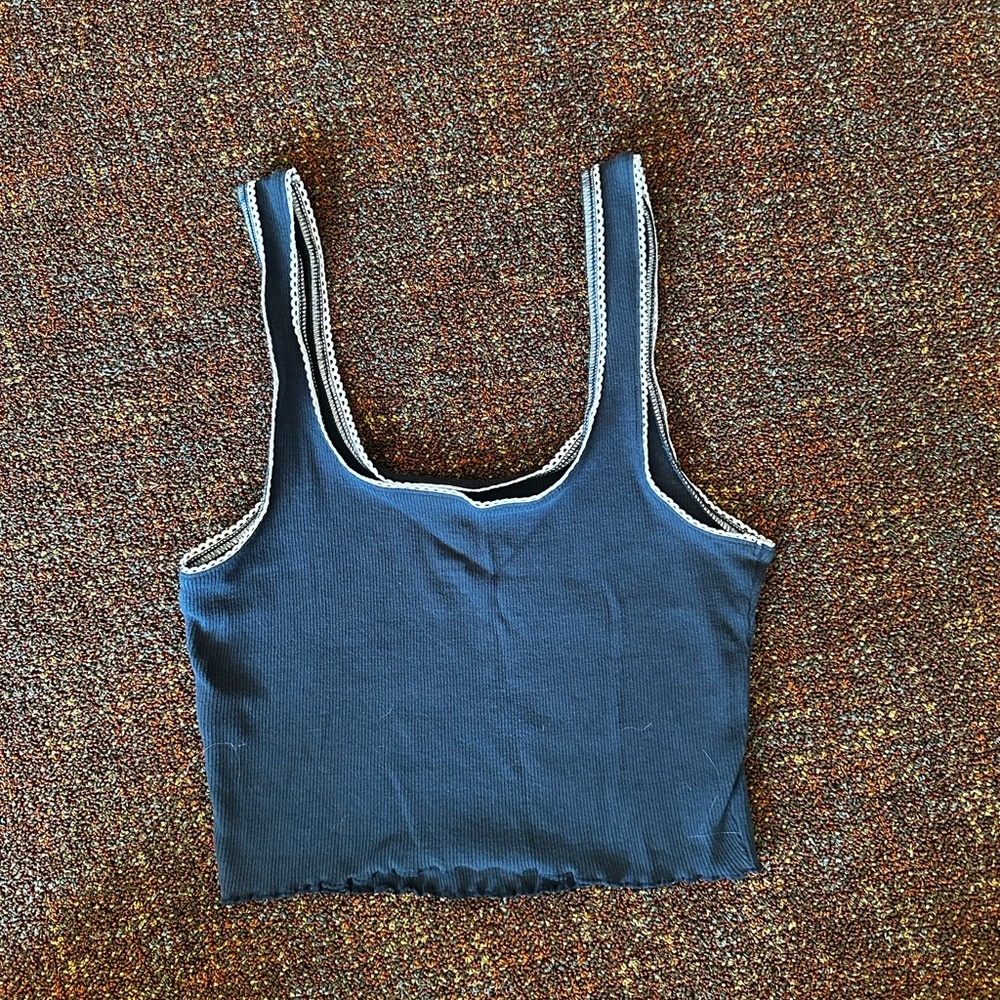 PacSun Navy Ribbed Tank Top